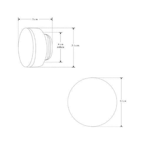 Luminaria Cortesía Eclipse Circular de Empotrar 1W 3K Blanco Cálido - Wattko